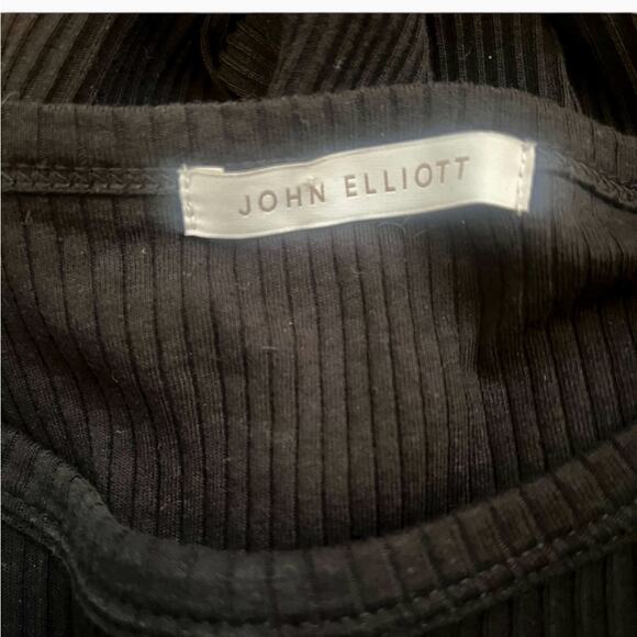 NWOT John Elliott Cotton Ribbed Black Mini Dress - Sz Small - Picture 6 of 9